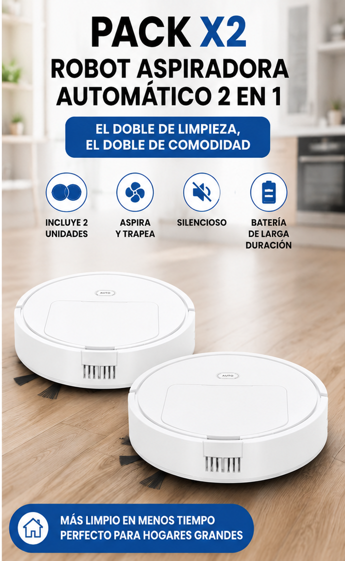 🔥 Smart Clean Robot - Aspira y Limpia Automáticamente 2 EN 1