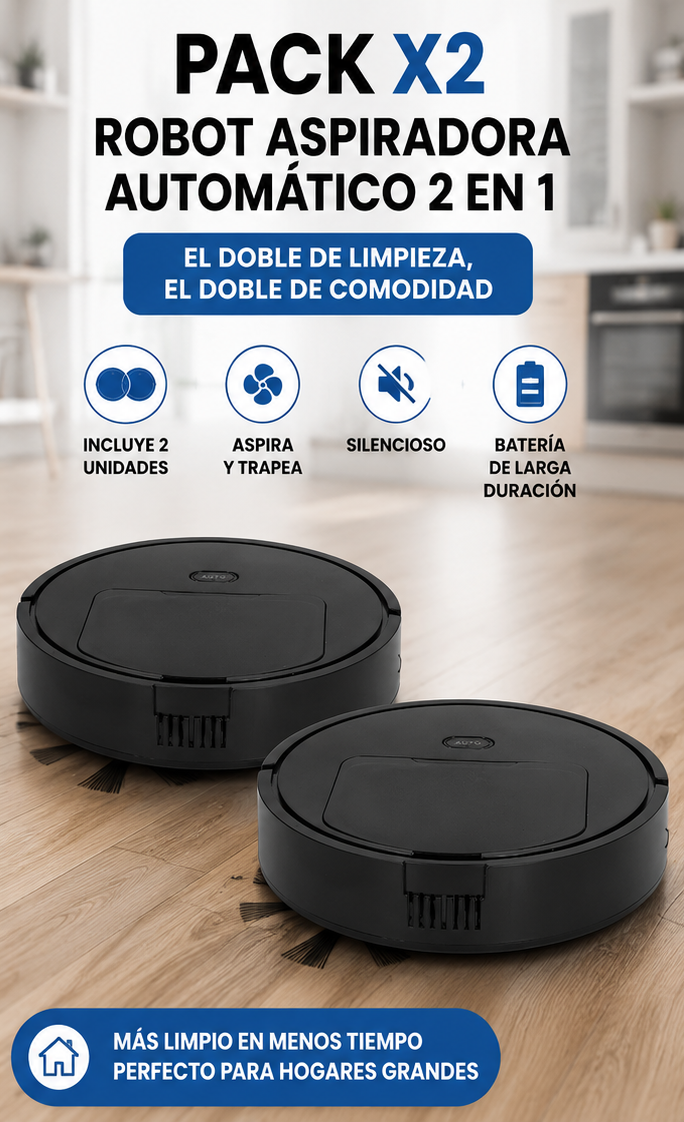 🔥 Smart Clean Robot - Aspira y Limpia Automáticamente 2 EN 1