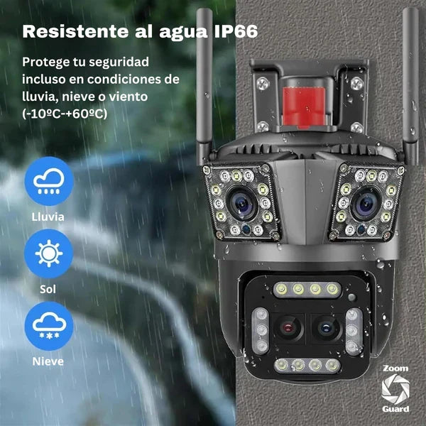 🛡️ Zoom Guard — Cámara de Seguridad Triple Lente