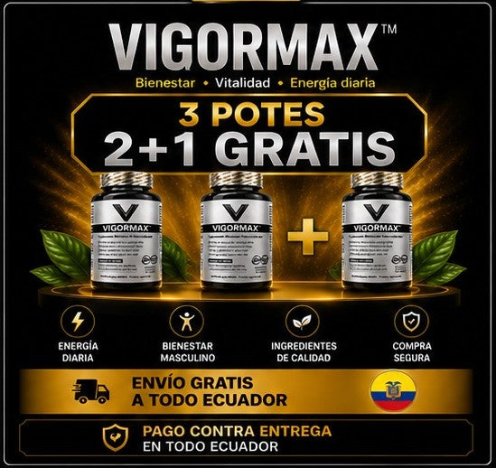 VIGORMAX - 02 Unidades +01 Unidad Grátis.